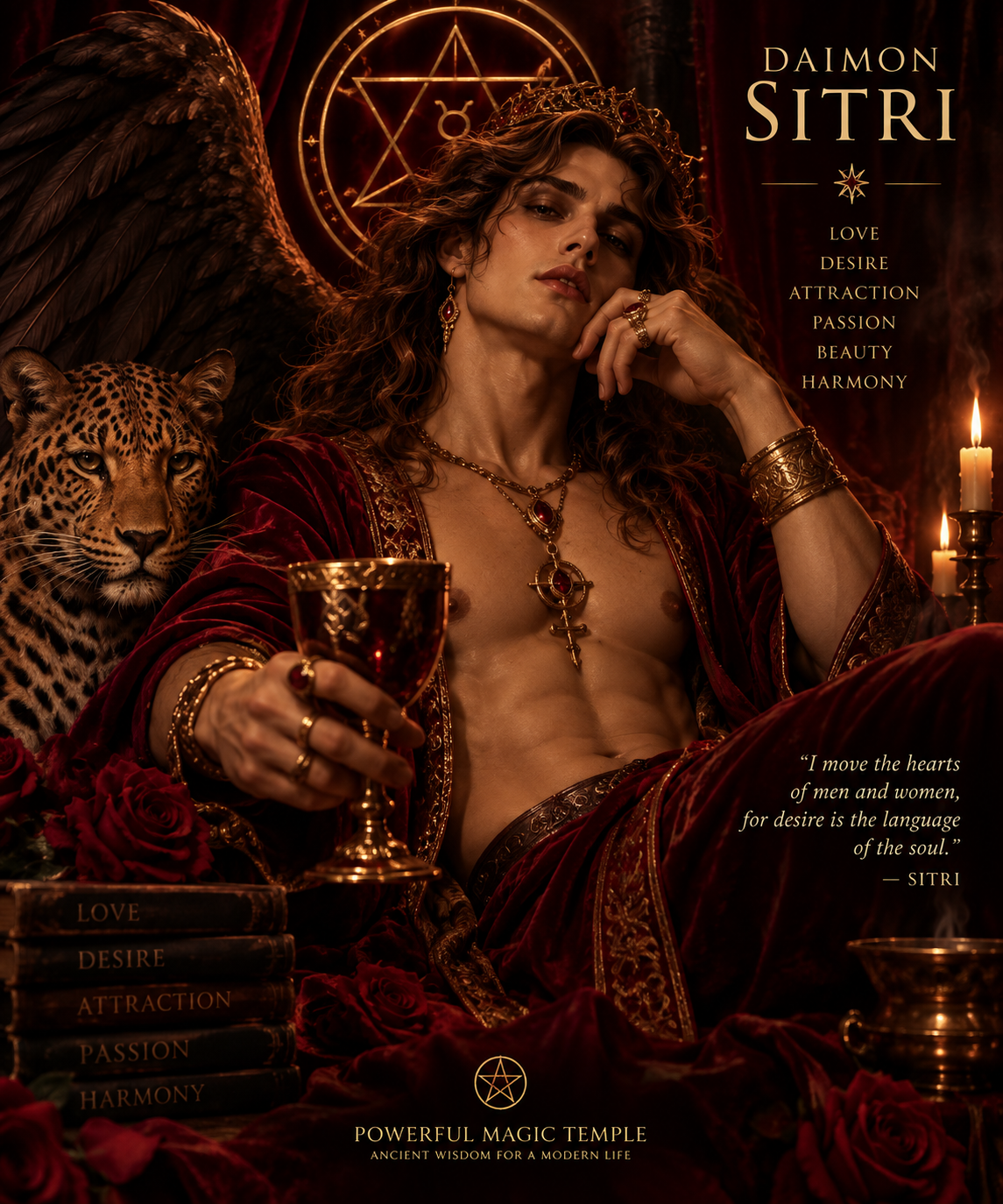 Daimon Sitri — humanized artistic representation in an occult setting